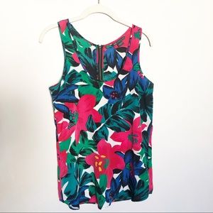 A/X Armani exchange floral tank top with zipper